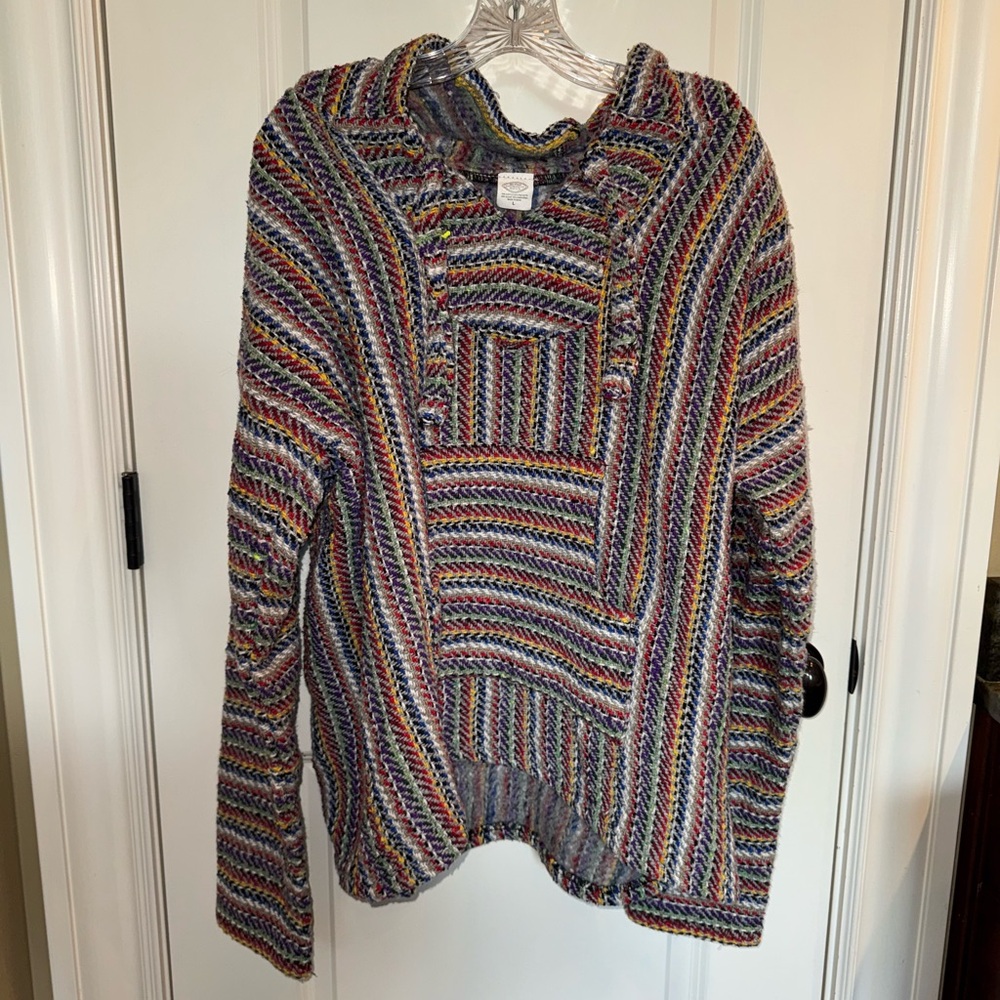 Multicolor Striped Baja Hoodie